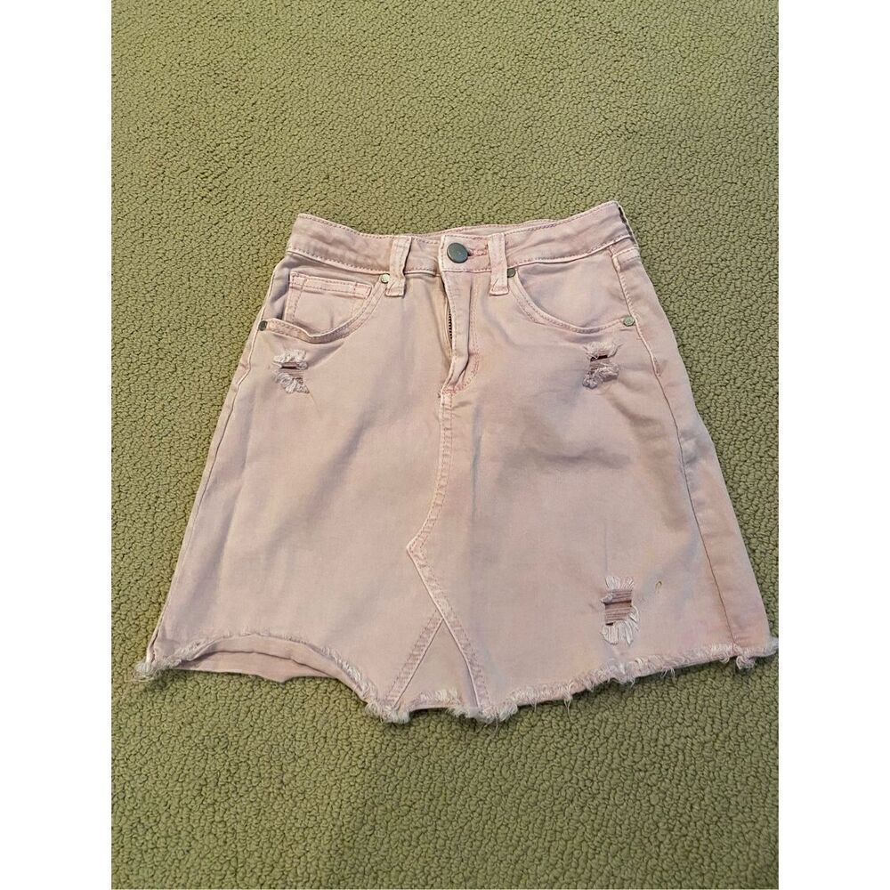 Joe’s girls distressed denim jean mini skirt  size 10